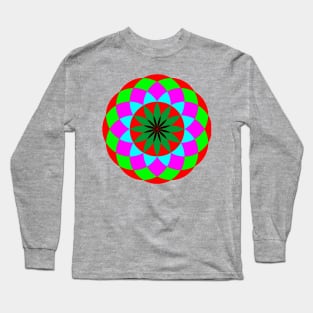 Green, red and black pattern. Long Sleeve T-Shirt